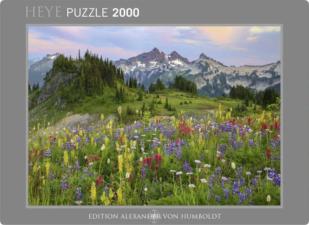 Heye Puzzle 2000 — Edition Alexander von Humboldt — Alpen-Blumenwiese (2000 Teile) - Bild 1