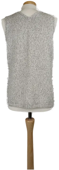 Pullunder Damen Strickoptik V-Ausschnitt grau-beige-silber - M/38 - Bild 2