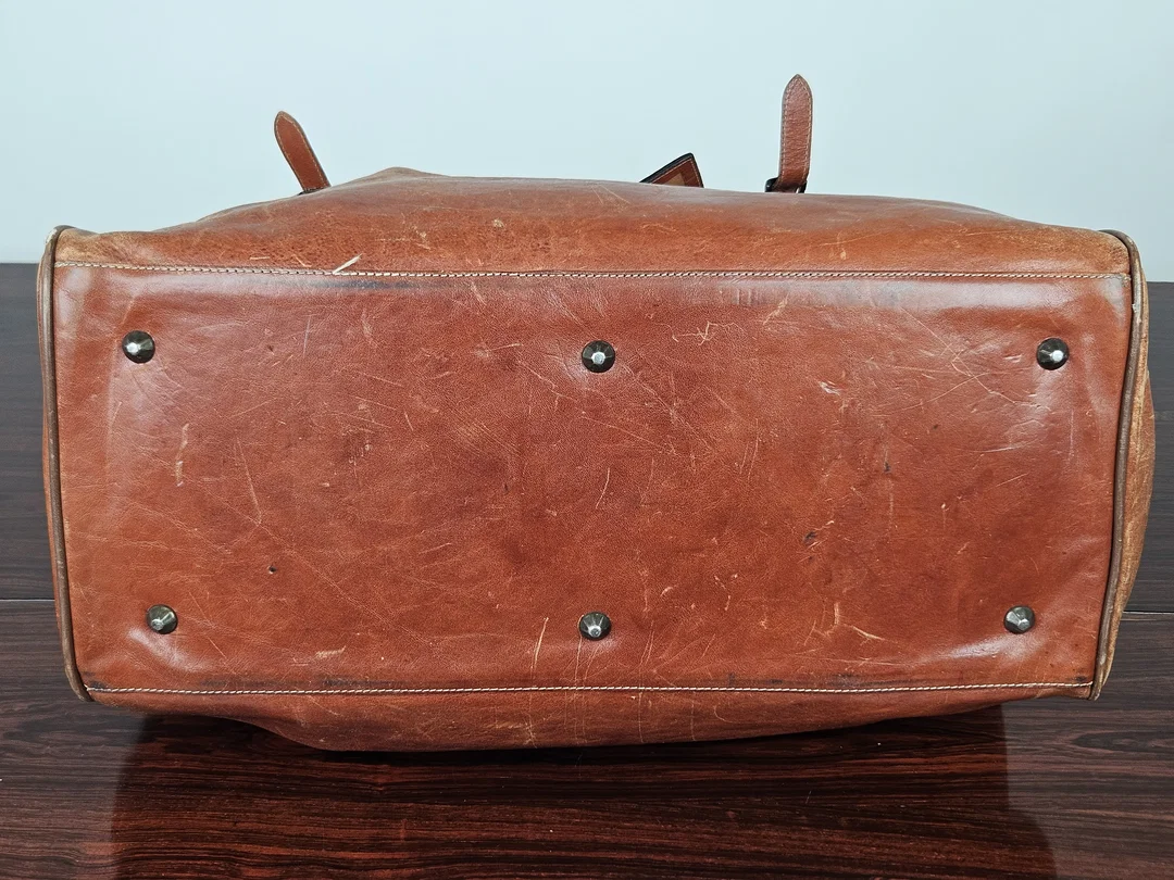 Texier Vintage Leder Reisetasche, braun  – Bild 6