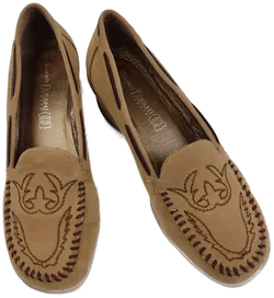 Gianni Ferani Damen Lederhalbschuhe beige - Größe 36 - Bild 1