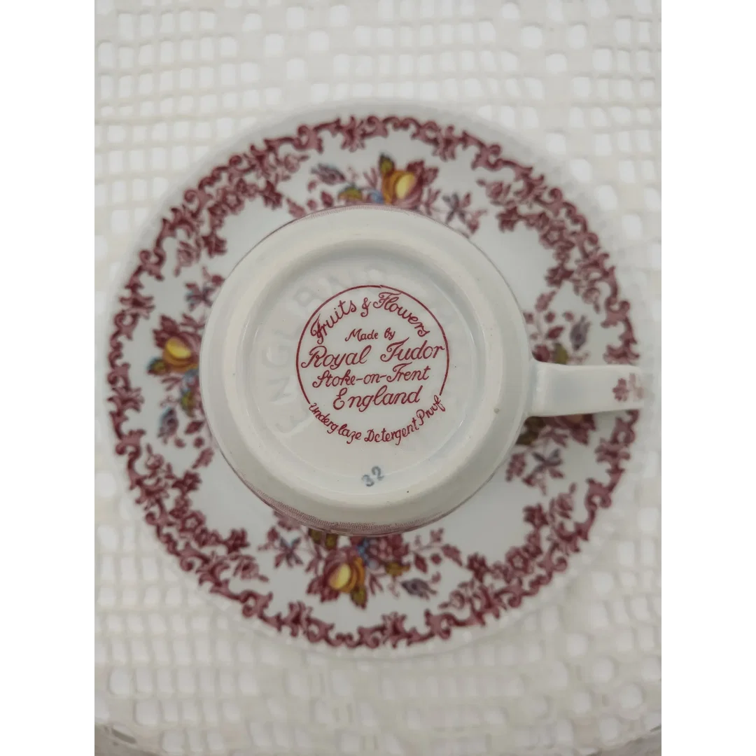 Royal Tudor 'Fruits & Flowers' Kaffee- und Teeservice Keramik | Englischer Schatz – Bild 20