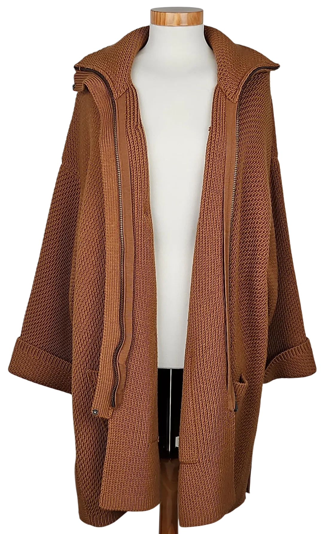 STEFANEL Damen Strickmantel, braun - Gr. S  – Bild 2