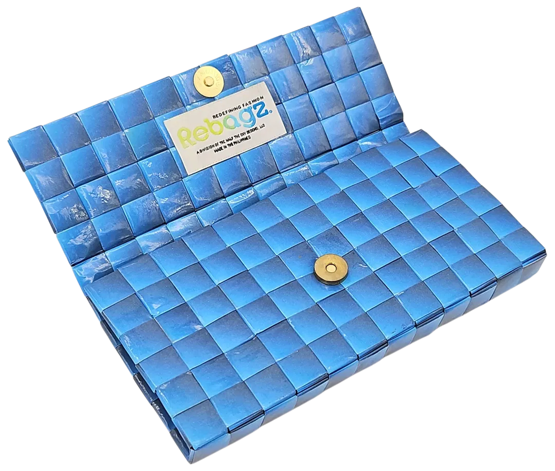 Rebagz Upcycling Damen Geldbörse - dunkelblau - Bild 4