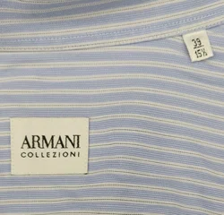 Armani Herren Hemd blau/weis Gr. 39 – Vorschau 4