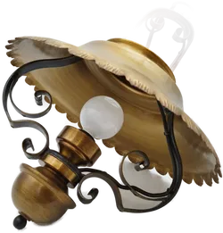 Vintage Messing Hängelampe in Gold mit Charakter - Dekoratives Unikat - Bild 2