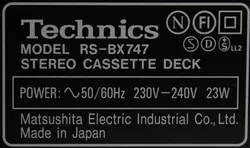 Technics HiFi-Anlage Vintage Set Made in Japan – SA-GX230 Receiver, SH-GE90 DSP, RS-BX747 Kassettendeck - Bild 4