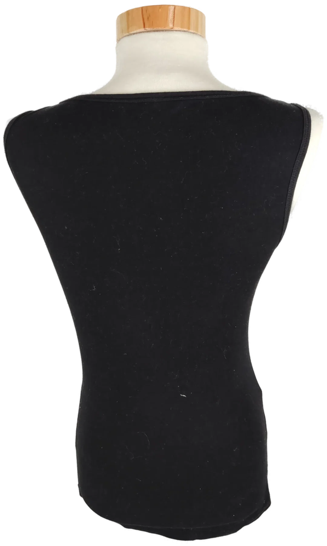 T-Shirt "Pussy Deluxe" ärmellos mit Rundhalsausschnitt, schwarz mit Aufdruck, Größe S – Bild 3
