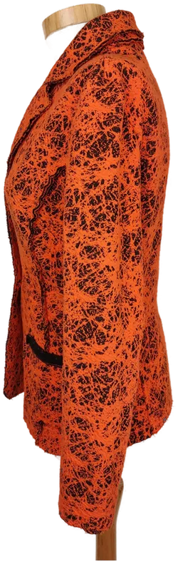 MRJ Damen Blazer orange/schwarz gemustert - IT 38 - Bild 3