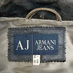 Armani Jeans Herren Lederjacke dunkelbraun Gr. XL - Bild 3