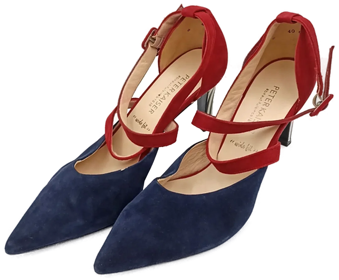 Peter Kaiser Damenpumps blau/rot Gr. 6 – Bild 1