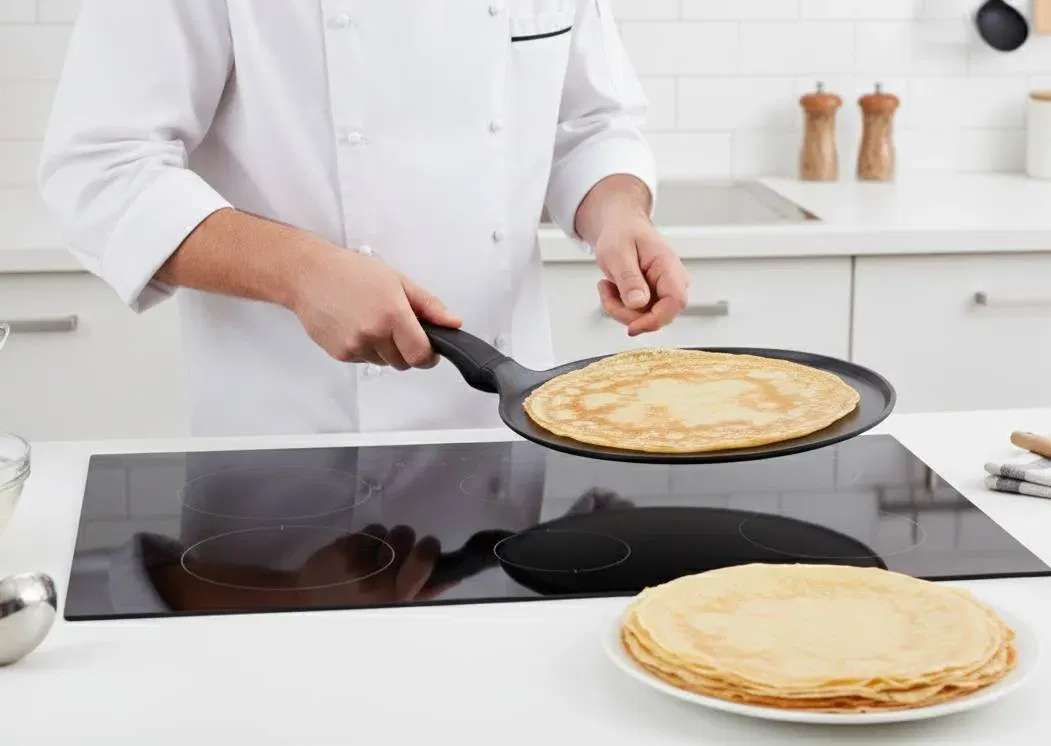 Antihaft Crêpe Pfanne von Crofton / Flache Tawa - Induktionsgeeignet - Perfekt für Pfannkuchen - Bild 1