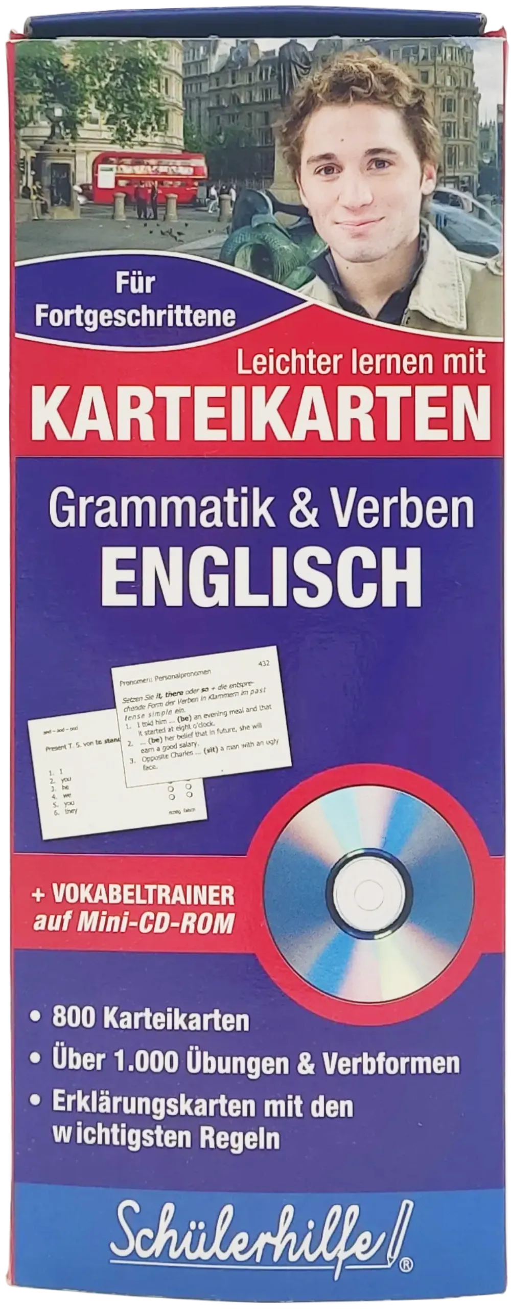 SCHÜLERHILFE Englisch Karteikarten für Fortgeschrittene inkl. CD mit Vokabeltrainer - Bild 1
