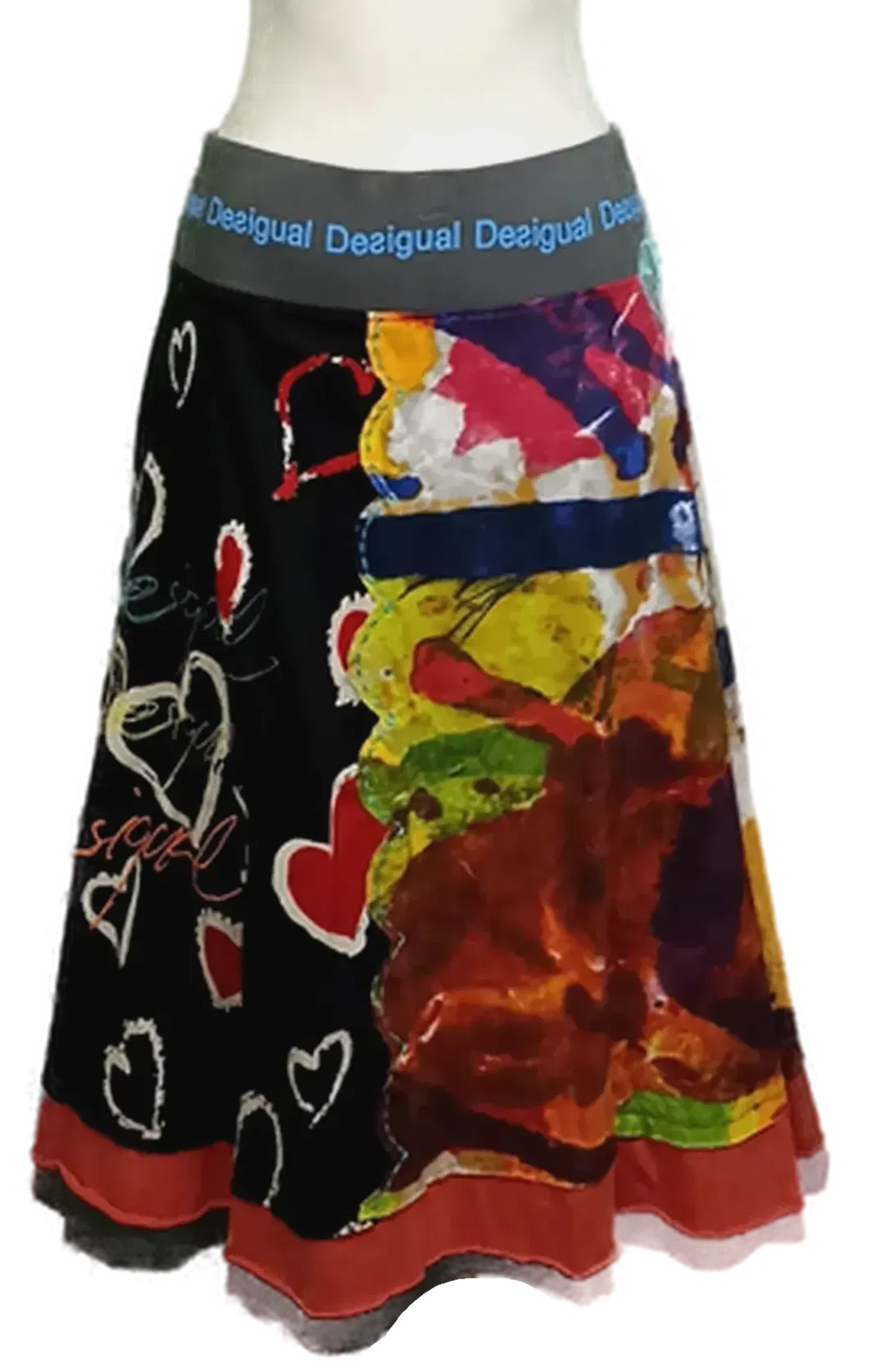 Desigual Damen Rock mehrfarbig gemustert Gr. XL - Bild 1