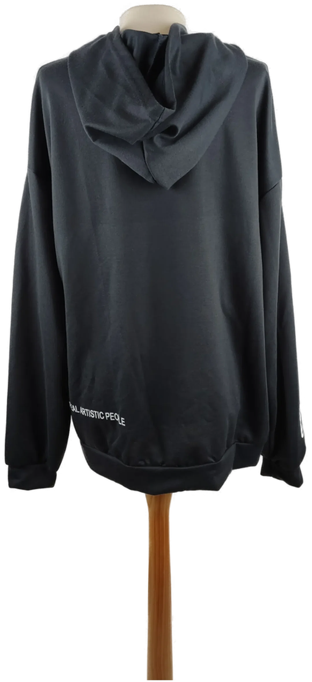 RAP Kapuzenpullover Damen Schwarz Strasssteine | Casual-Chic – Bild 2