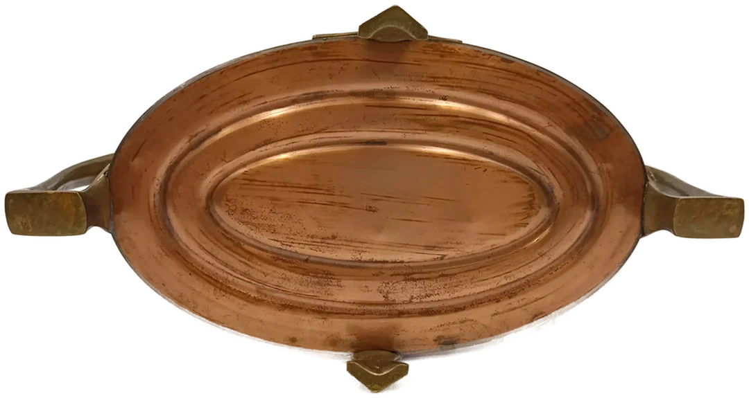 Antiker Jugendstil Vase von Carl Deffner aus Kupfer und Messing um 1900 – Bild 7