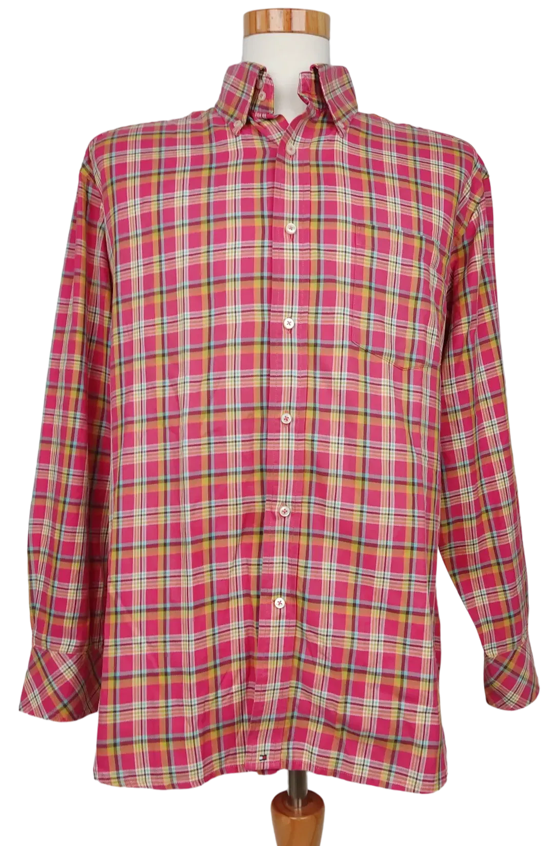 Tommy Hilfiger Herren Hemd, rot/gelb - Gr. L  - Bild 1