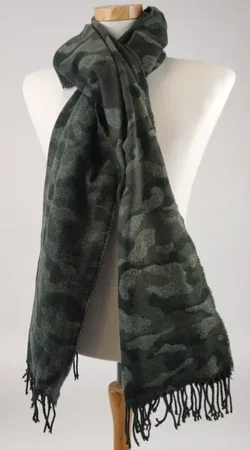 Herren Schal - Camouflage grün-schwarz - Bild 3