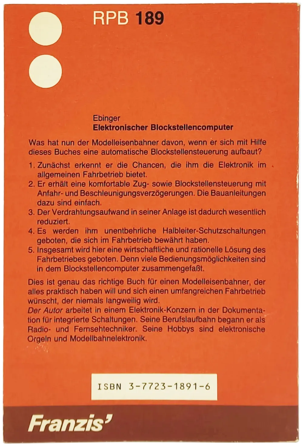 Buch "Elektronischer Blockstellencomputer" von Gerd Ebinger – Bild 2