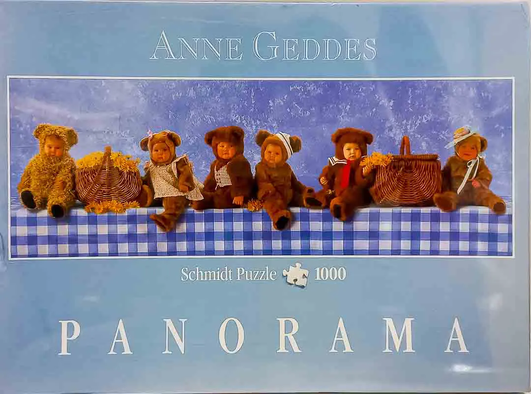 Schmidt Anne Geddes Panorama Puzzle Teddybären-Picknick 1000 Teile – Bild 1