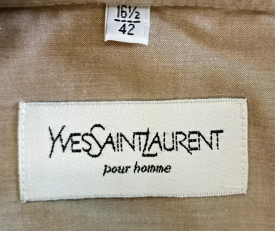 Yves Saint Laurent Herrenhemd beige Gr. 42 – Bild 3