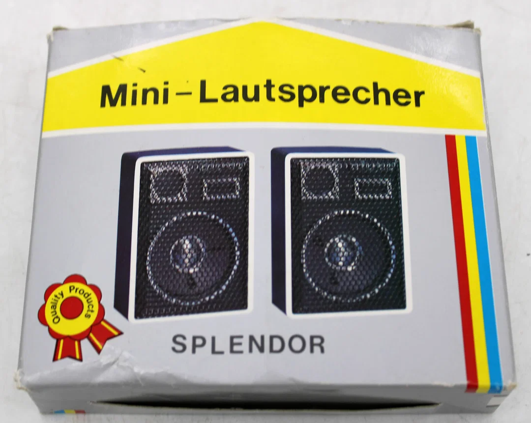 2 Splendor Mini-Lautsprecher im Retro-Design – Kabelgebunden, tragbar,  – Bild 3