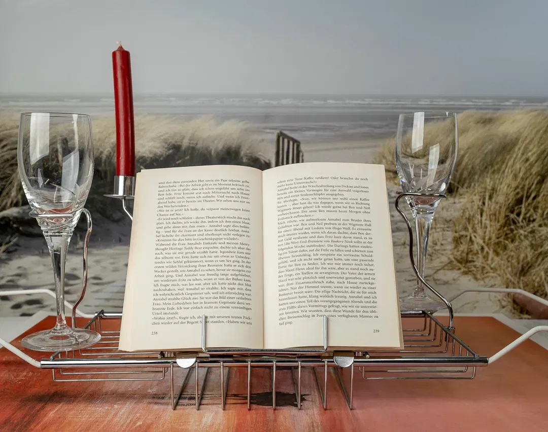 Badewannenaufsatz mit Glas-, Buch- und Kerzenhalter - Bild 2