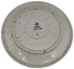 Vintage-Wandteller aus Ton handbemalt / 31 cm - Bild 2