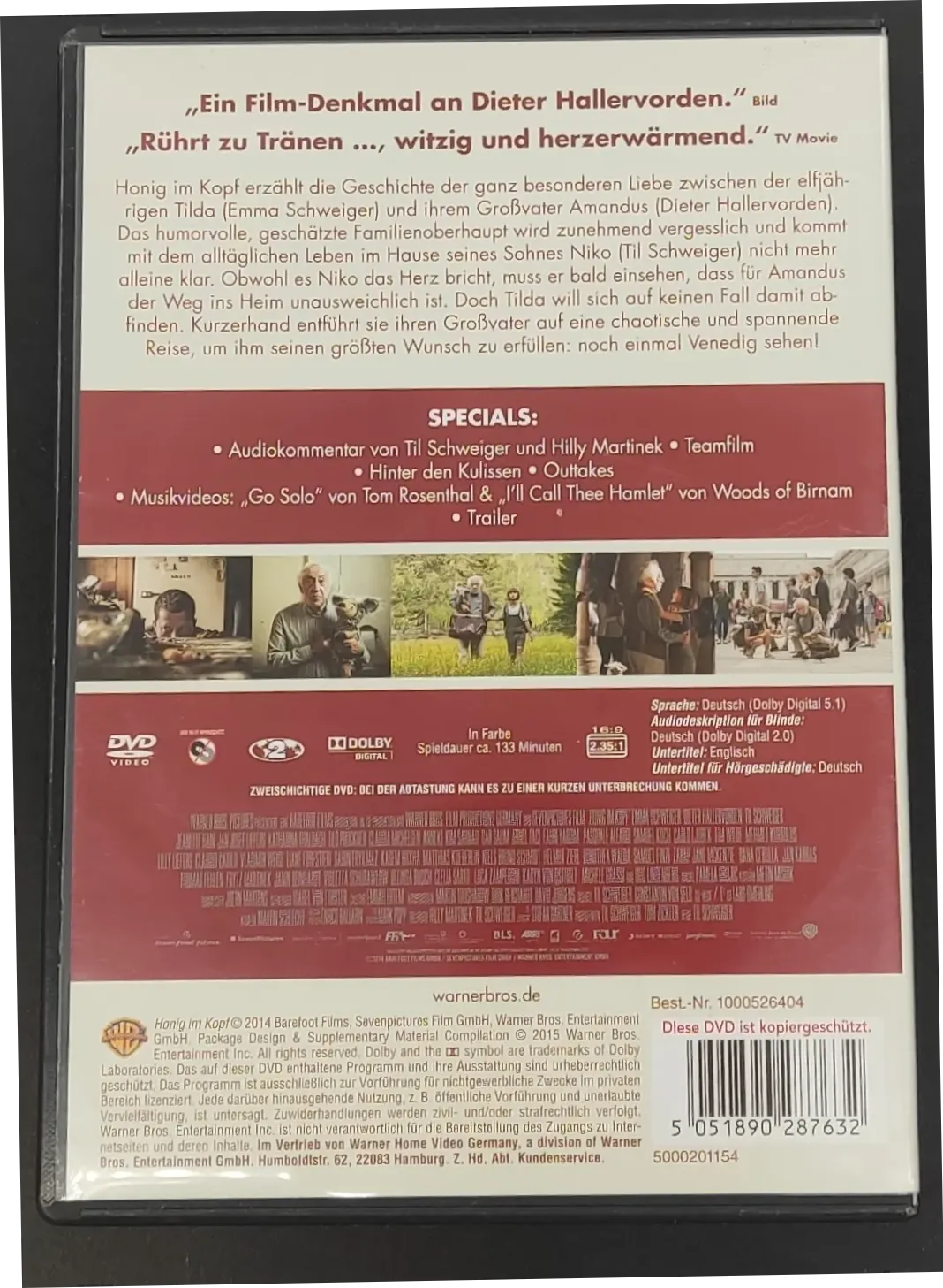 DVD "HONIG IM KOPF" mit Til, Emma Schweiger und Dieter Hallervorden – Bild 2
