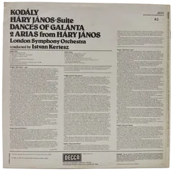 Vinyl LP - Kodaly, Istvan Kertesz - Hary Janos-Suite / Dances of Galanta - Bild 2