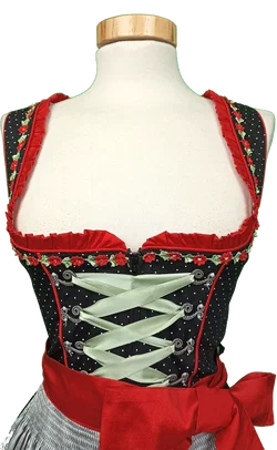 Stockerpoint Damendirndl rot/grün/grau Gr. XXS – Vorschau 3