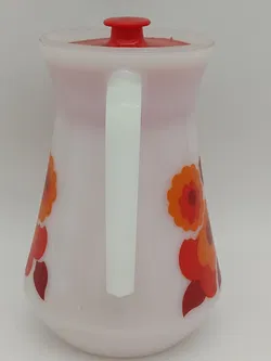 70er Jahre Vintage Tee/Kaffeeekanne mit Blumenmuster - Bild 4