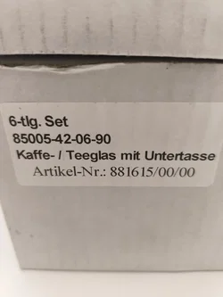 6 Stk. Kaffeeglas, Teeglas, Punschglas, mit Untersetzer - Bild 4