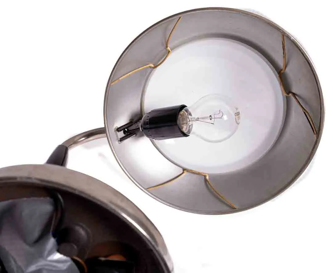 Schreibtischlampe K11 Bauhaus-Stil, 33 cm, Metall, 1930er Look – Bild 4