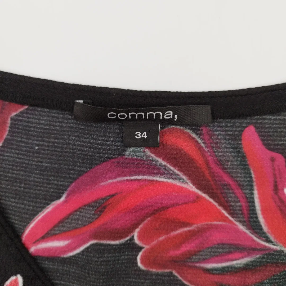 Shirt Comma Polyester Blätterprint | Casual-Eleganz, Gr. 34 – Bild 5
