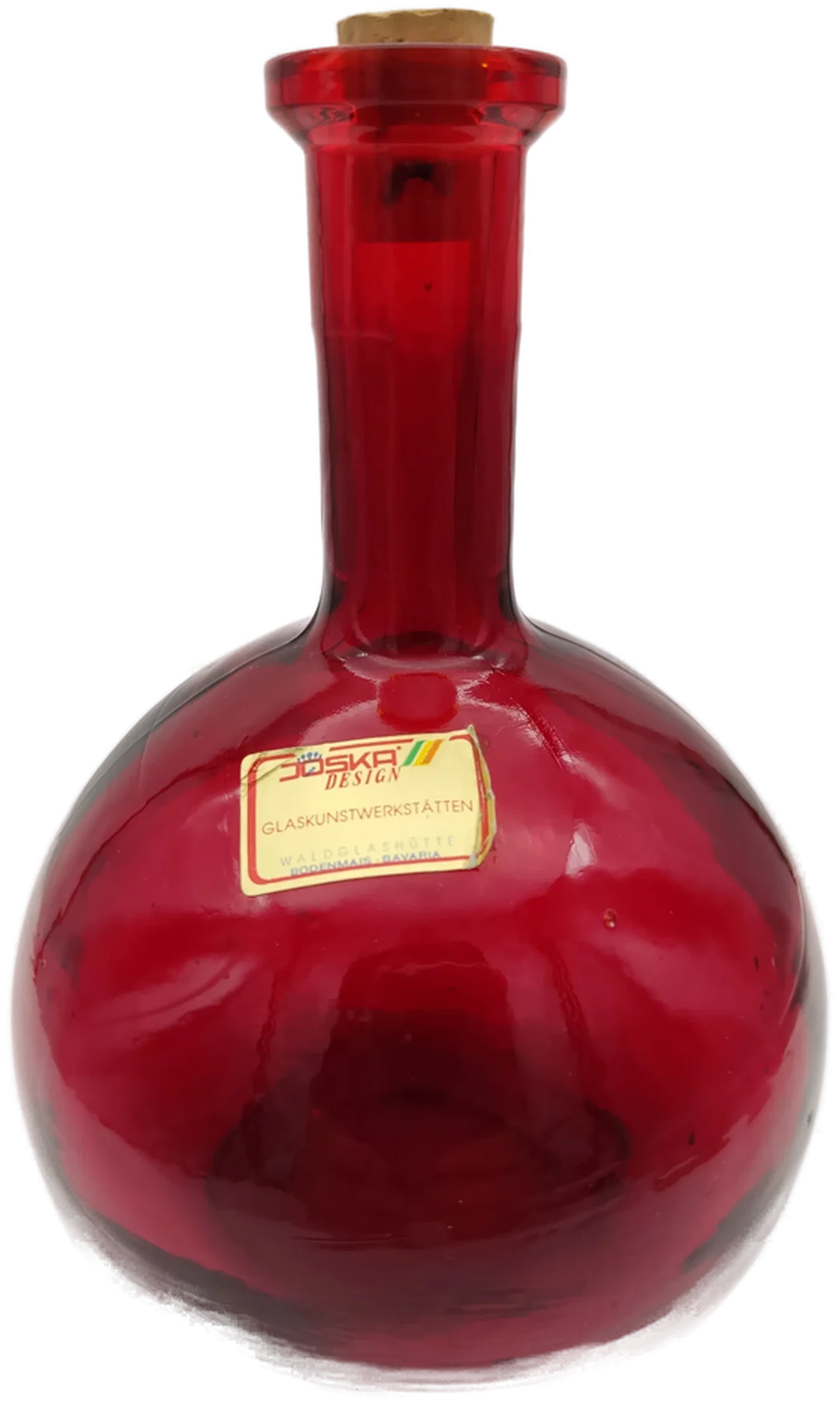 Rote Glaskaraffe von Joska  | Bayerische Schnapsflasche  - Bild 4