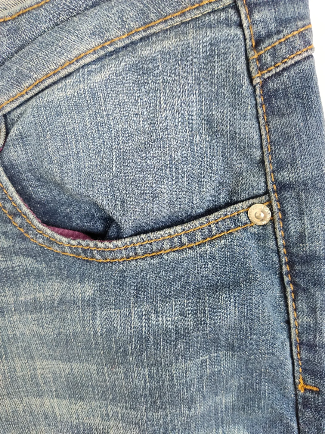 Jeans "Isa", dreiviertellang mit Stretch, blau mit Taschen, Größe 48 – Bild 2