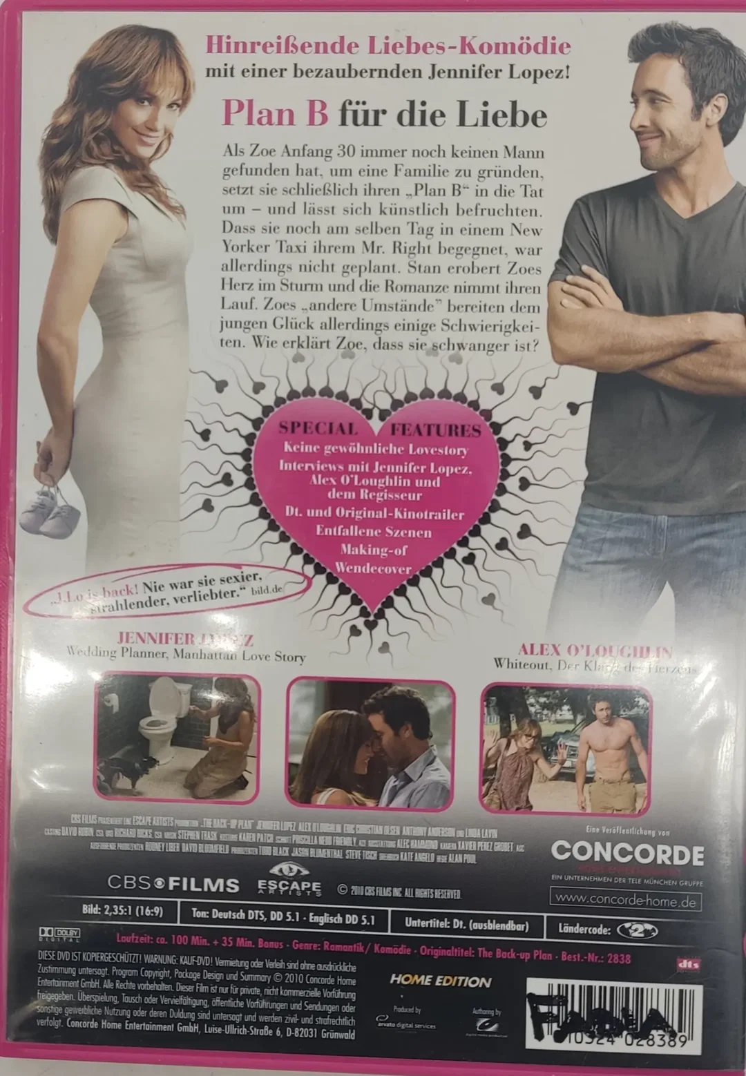 DVD "Plan B für die Liebe " mit Jennifer Lopez und Alex O`Loughlin – Bild 3
