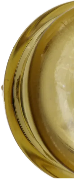 Theresienthal Glas mit Blümchen - olivgrün-gelblich - Bild 4