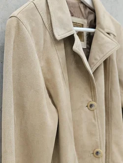 EMPORIO ARMANI Damen Vintage 80' Lederjacke, braun - Gr. M – Vorschau 3