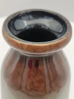 Strehla Keramik Vase Grün-Braun | DDR-Sammlerstück – Vorschau 5