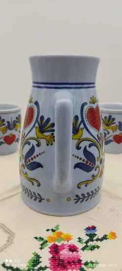 Lilien Porzellan Krug & 2 Becher Set | Einmaliges Unikat - Bild 10