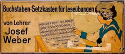 Antiker Buchstaben-Setzkasten für Leseübungen Josef Weber