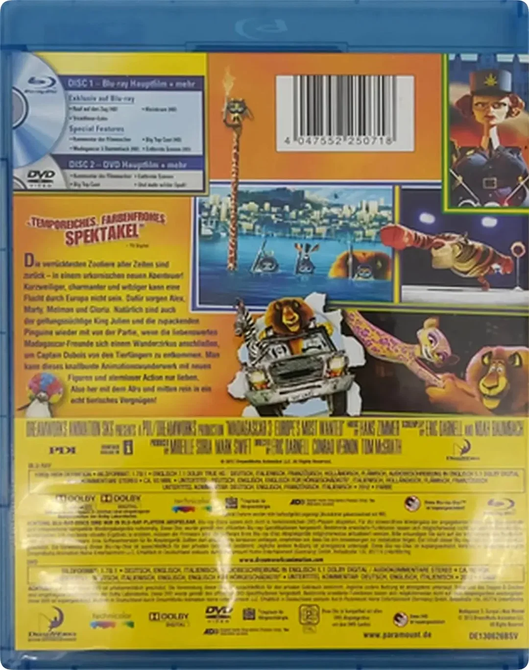 Blu-ray + DVD "Madagascar 3 – Flucht durch Europa" FSK 6 – Bild 2