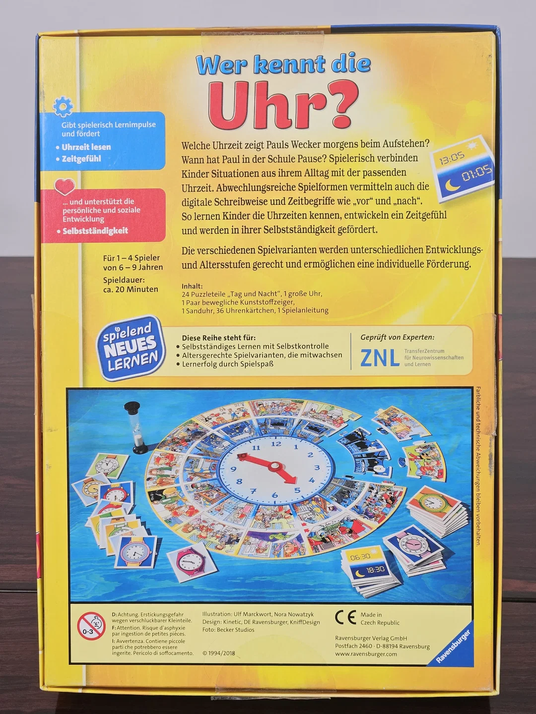 Spielend neues lernen - Wer kennt die Uhr? - Gesellschaftsspiel - Ravensburger – Bild 2