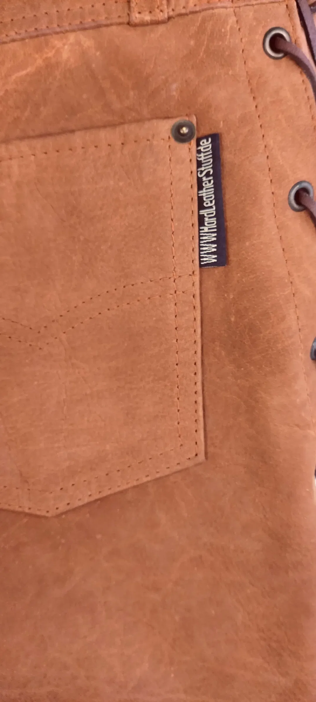 Hard Leather Stuff Herren Lederhose braun Gr. 32 – Bild 3