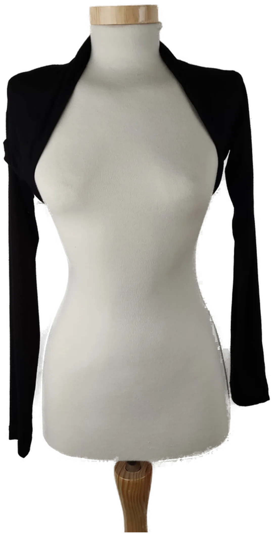 Bolero 'Amisu', langarm und sehr kurz geschnitten, schwarz, Größe XS - Bild 1