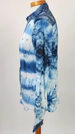 Desigual Damenbluse, blau-weiß - Gr. S - Bild 2