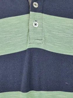 Charles Vögele Herren Poloshirt, blau/grün - Gr. L  - Bild 4