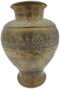 Islamische Arabische Kalligraphie Messingvase | Handgravierter Orientalische Charme – Vorschau 4