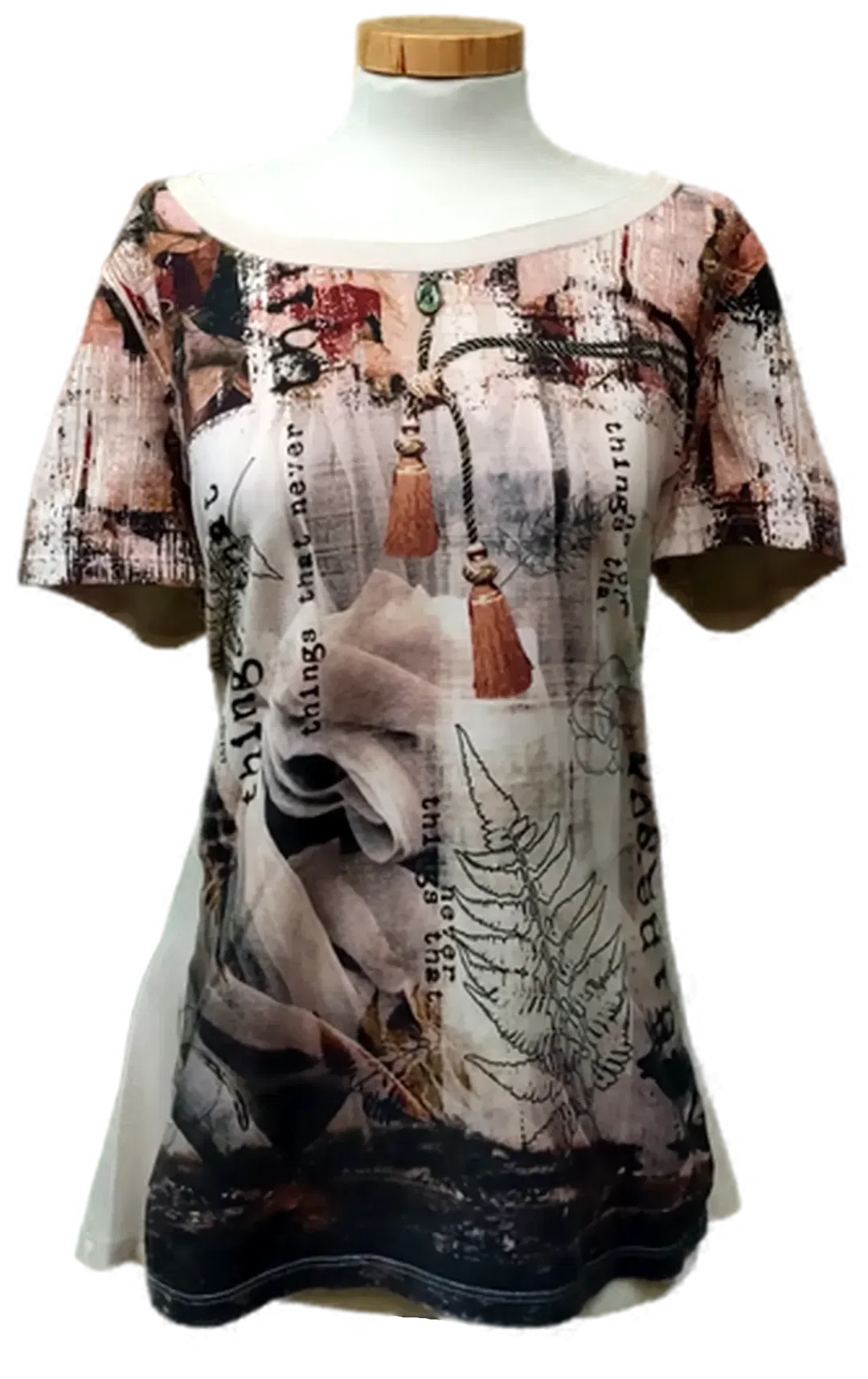 Marc Cain Damen T-shirt gemustert in Gr. XXL - Bild 1